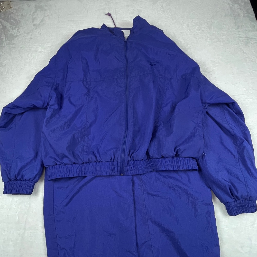 Vintage Reebok Royal Blue Nylon Tracksuit‎ Set Large 90s Y2K Windbreaker Hiphop